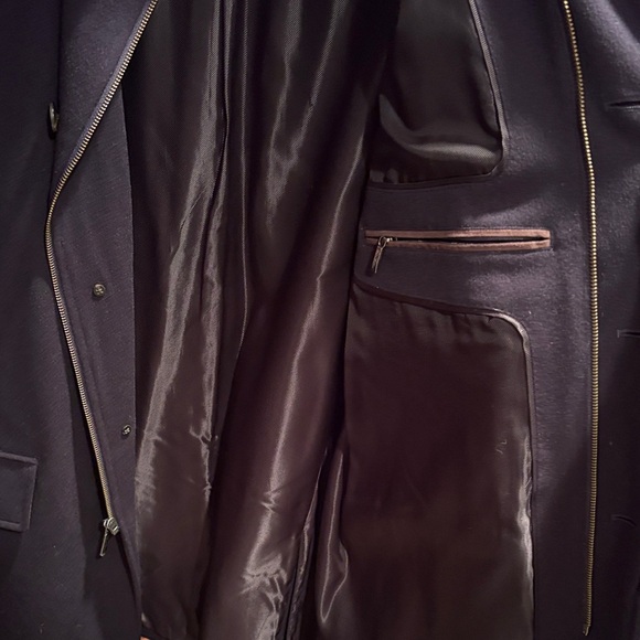 Brooks Brothers Loro Piana Storm System Dark Blue Car Coat Topcoat - Picture 7 of 9